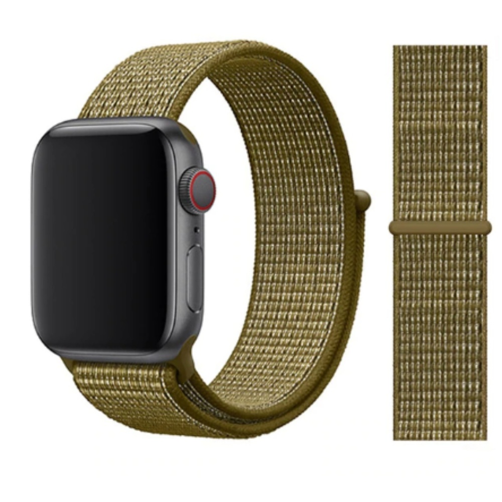 NEW Olive Flak Strap Loop Band For Apple Watch
